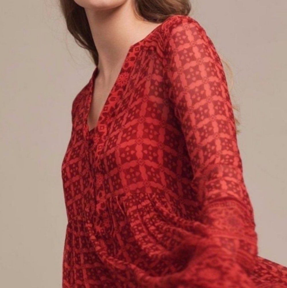 ANTHRO' MAEVE Canna Swing Dress - Picture 3 of 11